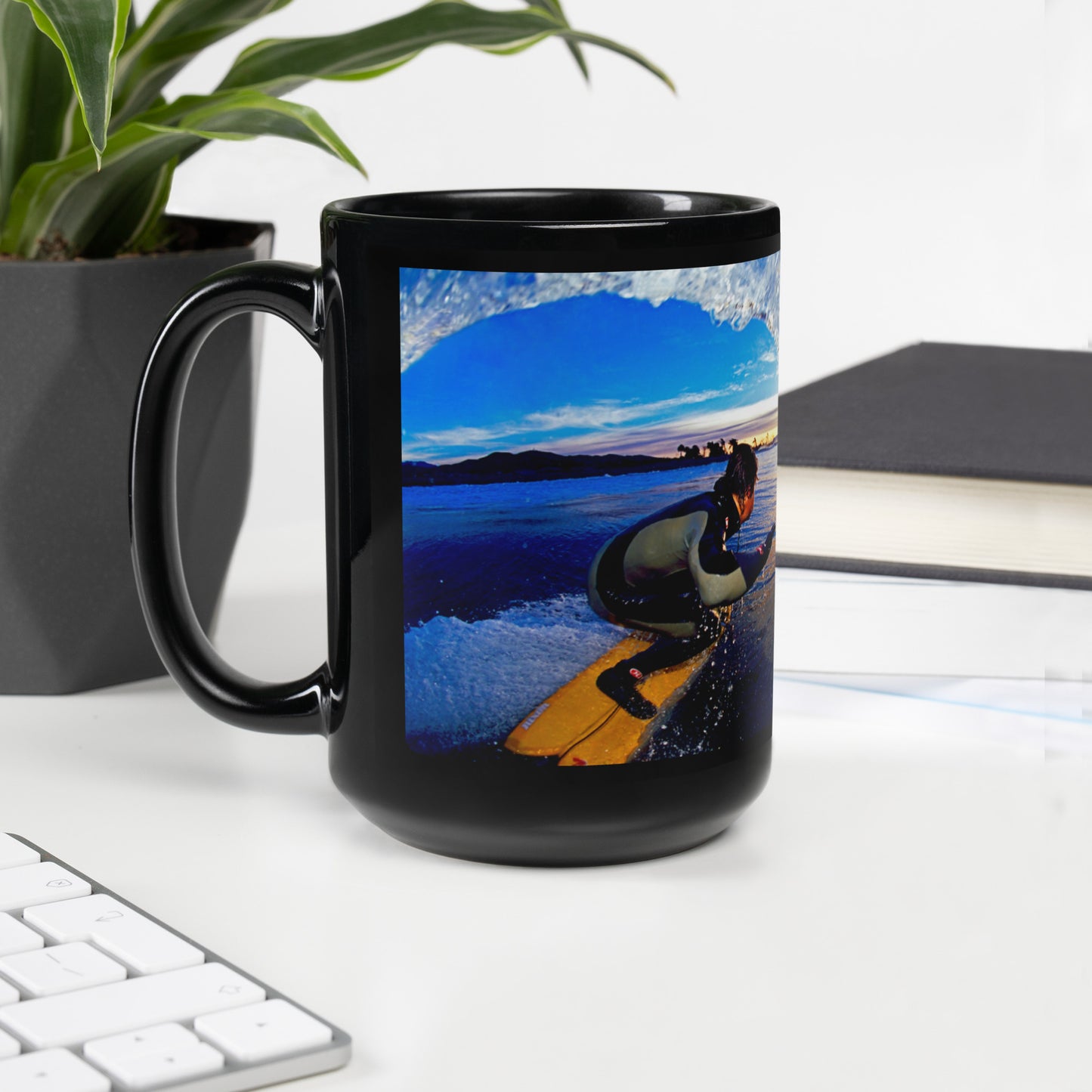 Dawn Patrol Surf Mug - Stunning Color Photograph by Famous Surf Photographer David Pu'u